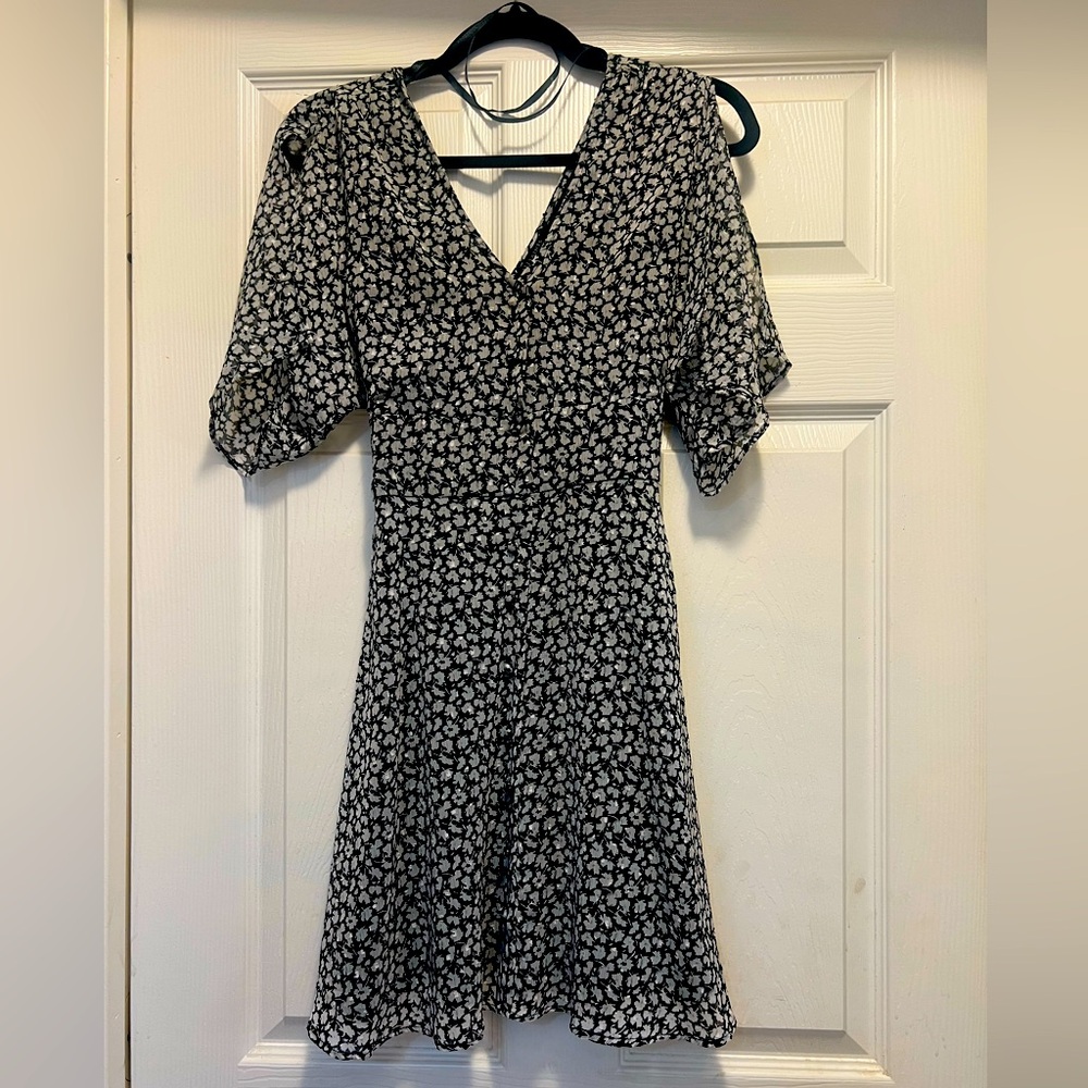 Allsaints dress size US2 UK6 Eau34 black and white floral